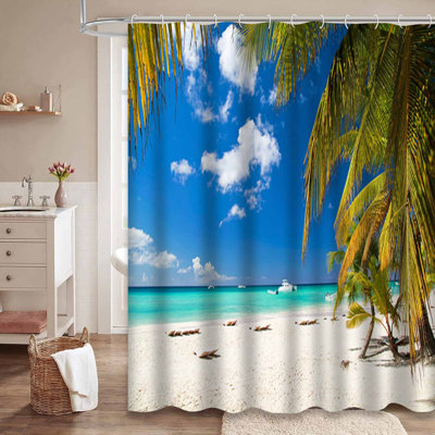 Plage, palmiers, île paradisiaque, Hawaï, Mexique, paysage, palmier, 12 crochets