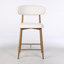 Ensemble de 2 tabourets de bar à hauteur de comptoir, tabourets de bar rembourrés avec pieds en métal pour îlot de cuisine, beige