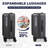 Luggage,With Front Opening,TSA Approved Lock,Hardshell Suitcase,Black