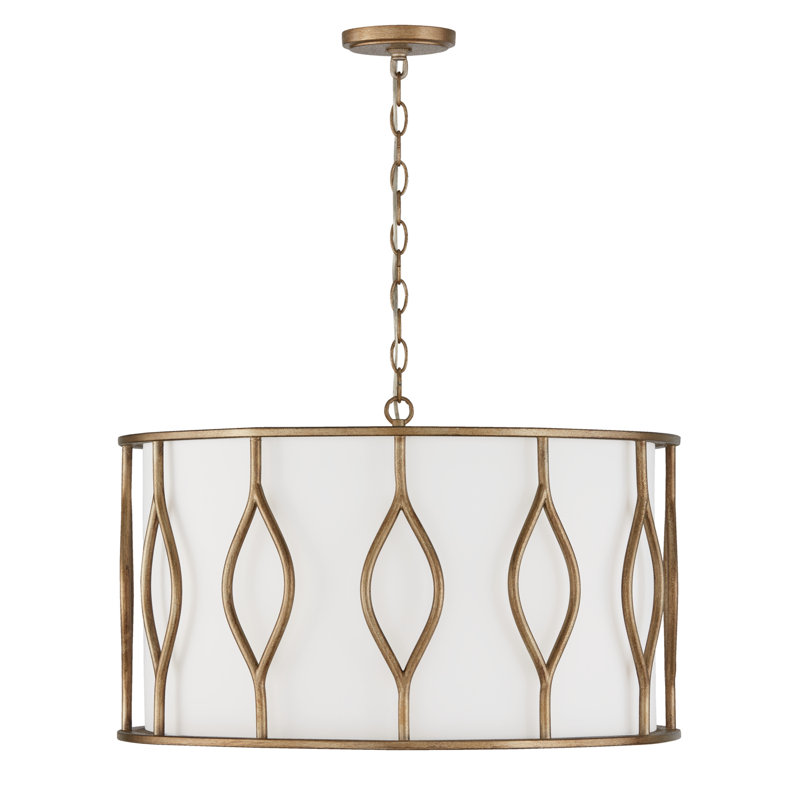 Cohen 4 - Light Gold Drum Pendant