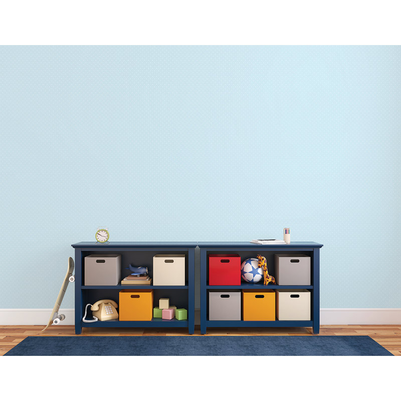Just 4 Kids 2 Tiny Dots Design 33' L x 21" W Wallpaper Roll, Blue