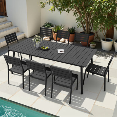 Outdoor Stacking Dining Chair (Set of 8) by Hokku Designs