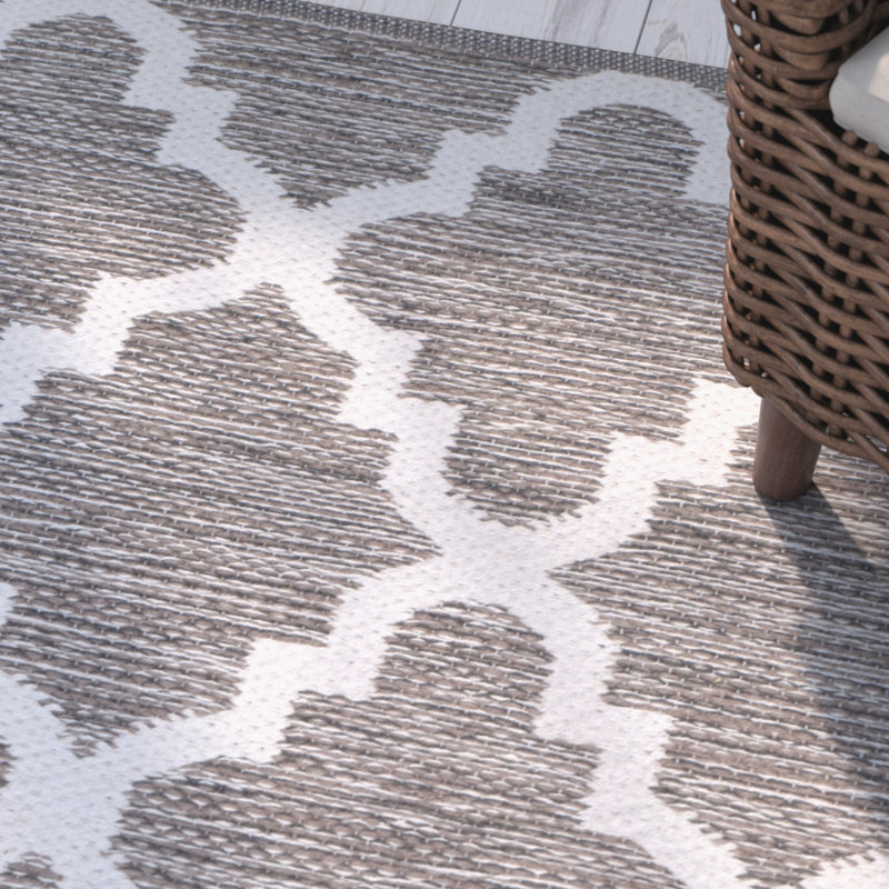 Tapis géométrique tissé à la main Eliana, Rectangle 3 pi x 5 pi