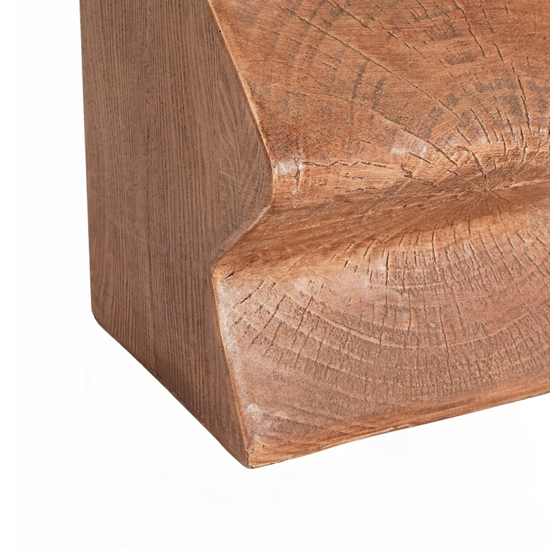 Ensemble de 2 tables d'appoint d'extérieur rectangulaires, Naturel