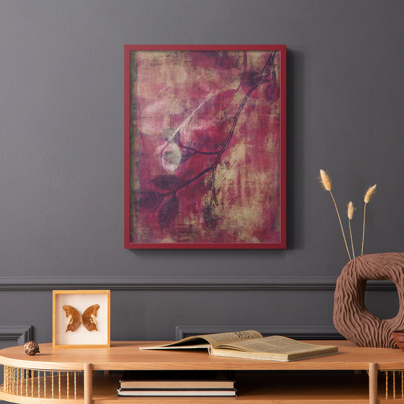 «Branching Out», impression encadrée en bois massif, Rouge, H 10 po x l 8 po