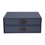 Bigso Birger 2-Drawer Canvas Fiberboard Easy Pull Handle