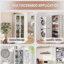 Armoire de cuisine en métal, armoire de rangement de 72 po de hauteur avec 5 tablettes réglables