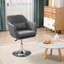 Twyman Upholstered Linen Swivel Armchair-62427037
