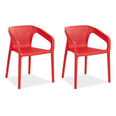 Isaias Stackable Outdoor Patio Dining Armchair