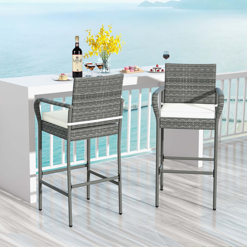 Nickolie Upholstered Counter Stool with Metal Frame