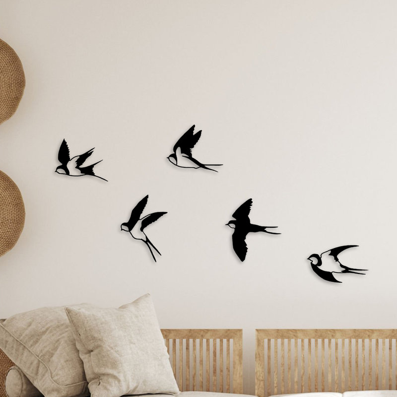 Sparrows Wall Art, Black