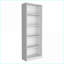 Bookcases 2-Piece Set, Sleek Contemporary Snow White with Closed/Open Storage | White | Particle Board
