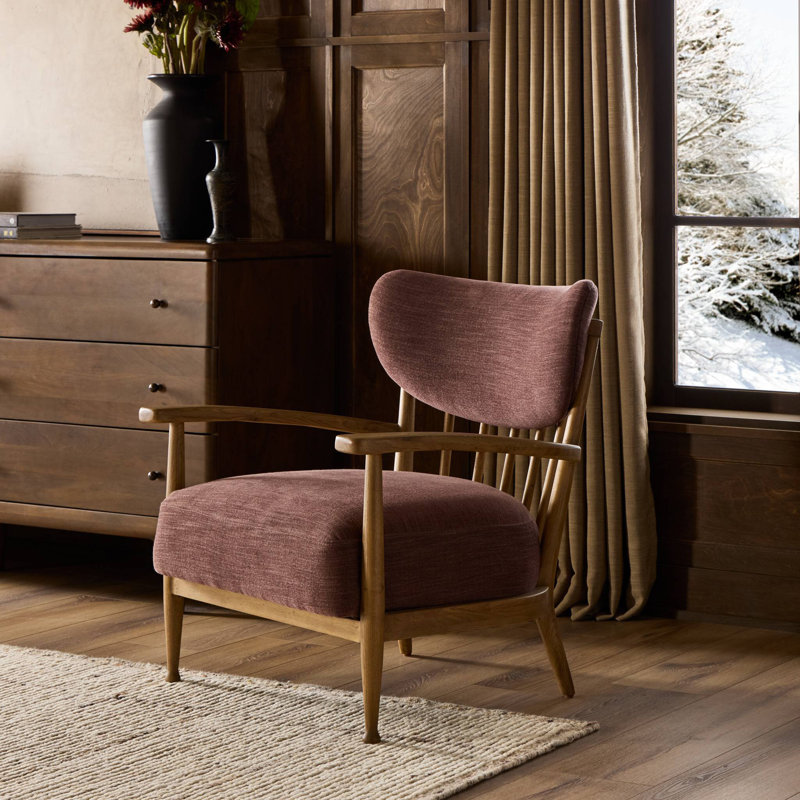 Marisol Chair-Desert Shearling, Laughlin Plum