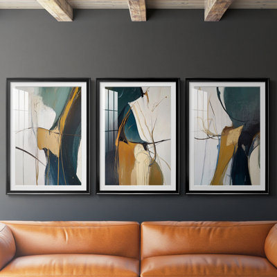 ABSTRACT Series DC XXXVII - Impression personnalisée de qualité supérieure avec passe-partout - 3 pièces