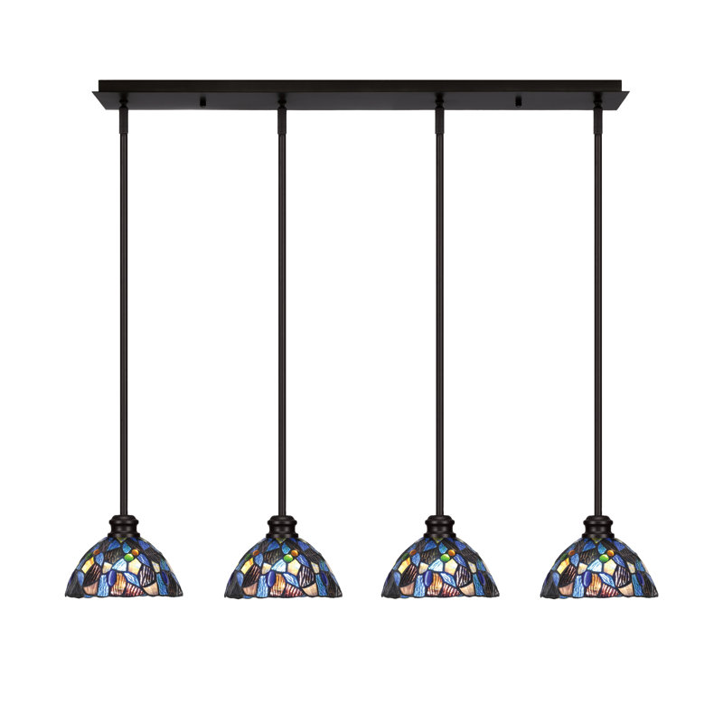 Luminaire suspendu linéaire 4 lumières Edge, Espresso