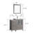 Brescia 36" Single Sink Freestanding Bathroom Vanity with Ceramic Top and Matching Mirror-27042775