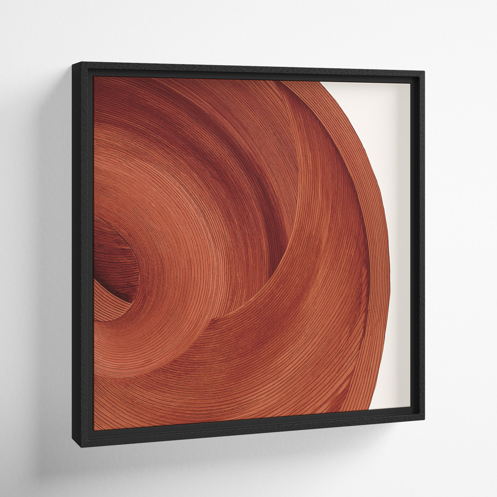 Affogato - Floater Frame Painting Print on Canvas, Espresso , 17.5" H x 17.5" W x 2" D