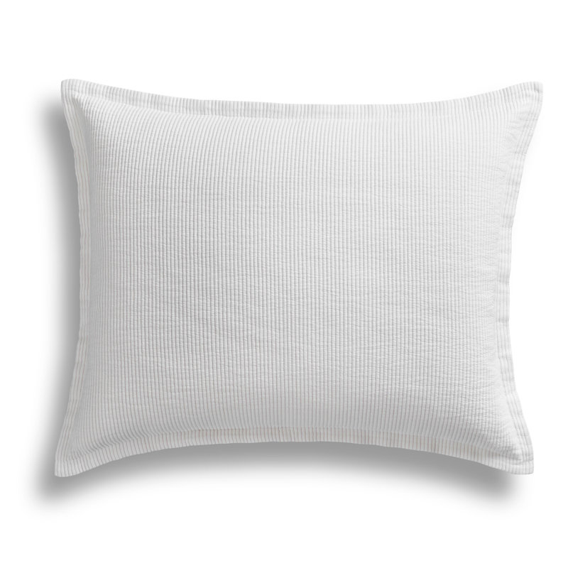 Ripple Coverlet Set, White/Putty, King Bedspread + 2 King Shams
