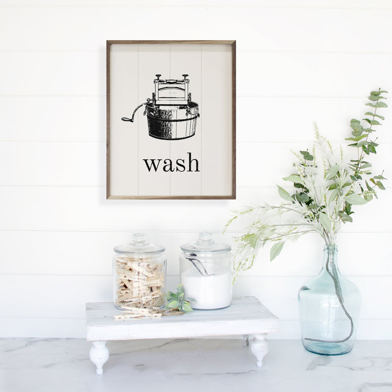 Wash With Icon White, 30" H x 24" W