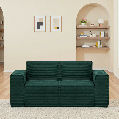 70.9" Wide 2-seat Modular Sofa Couch Upholstered Sectional by Mercer41