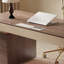 Bureau de direction pour bureau à domicile avec 1 armoire de 3 tiroirs et 3 tiroirs de bureau en acrylique avec finition grain de bois-1491781385
