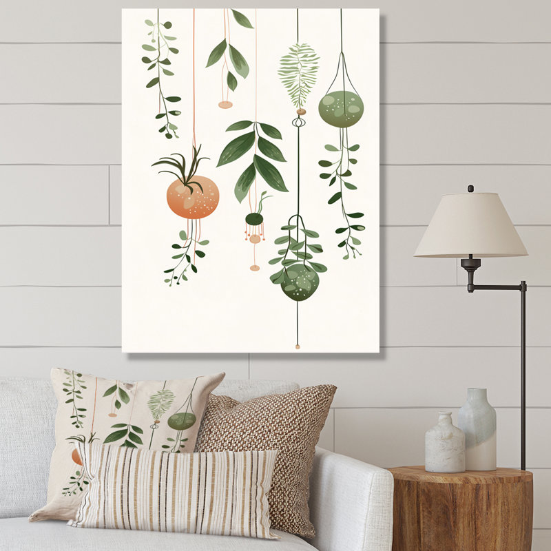 «Botanical Bliss Joyful Hanging Boho Houseplants», reproduction sur toile, H 44 po x l 34 po x P 1,5 po, Toile tendue