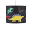 20cm H Cotton Drum Pendant Shade ( Uno ) in Dinosaur Digital Print