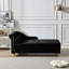 Chaise longue moderne avec revêtement en velours (noir)