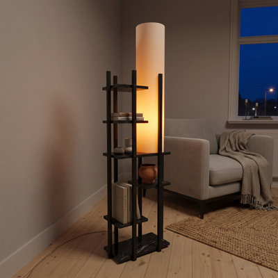 Lampe sur pied à abat-jour tambour Verve