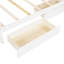 Lit superposé blanc Twintwin avec rangement et rangement de meubles de chambre à coucher stable, conception élégante