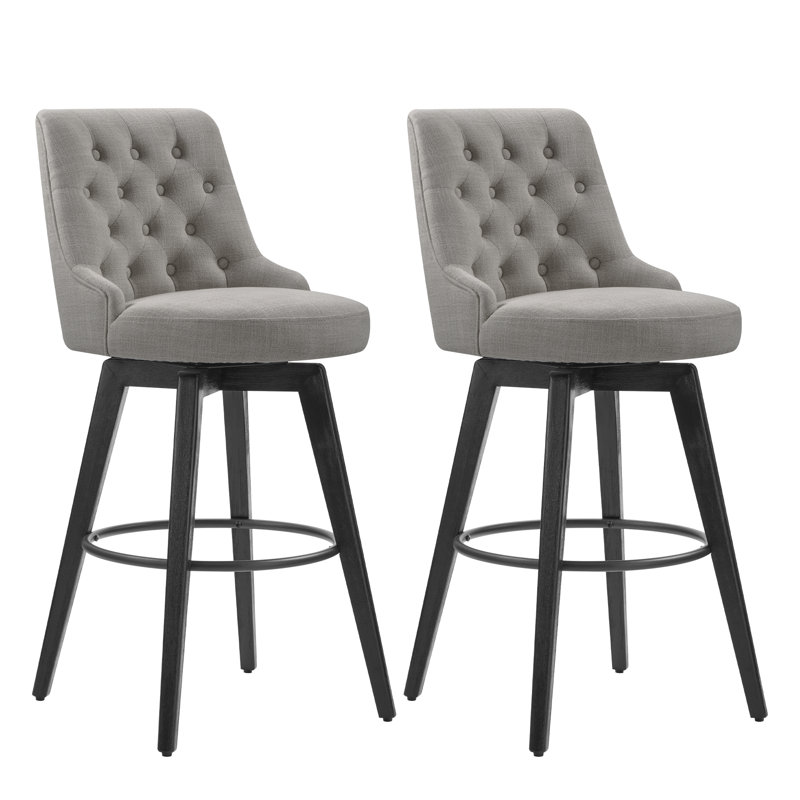 Tabouret pivotant Arjean, Gris silex, Tabouret de comptoir (siège d'une hauteur de 26 p