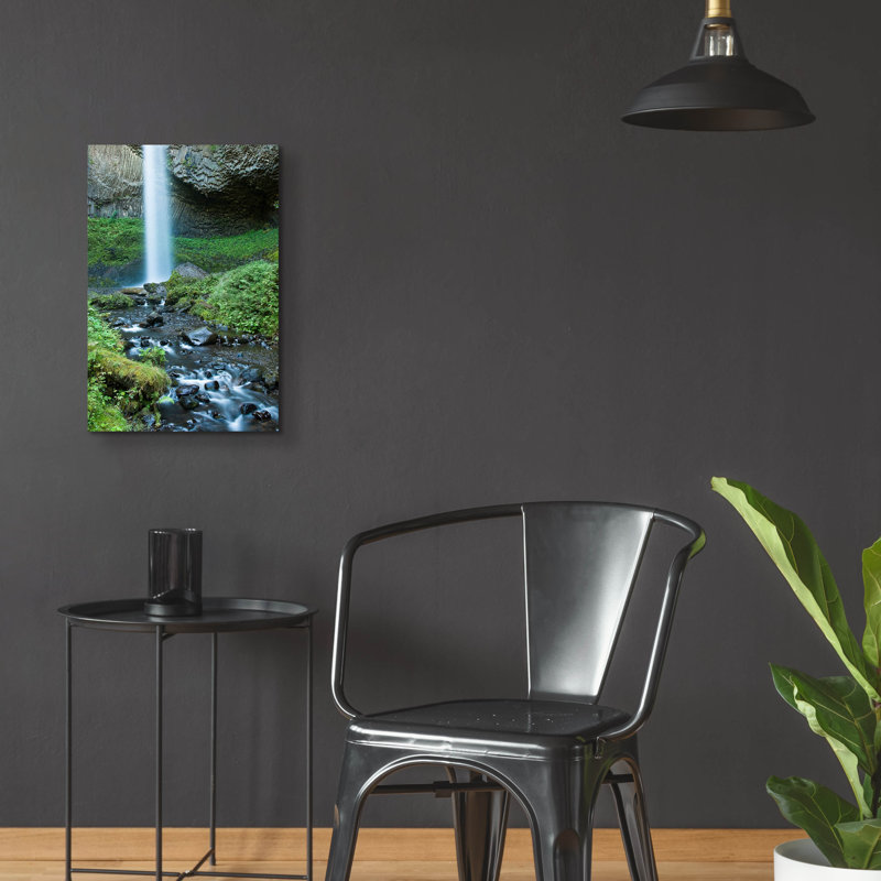 Art épique «Oregon Waterfall» par Tim Oldford, Acryli «Oregon Waterfall» par Tim Oldford, H 24 po x l 16 po x P 0,2 po