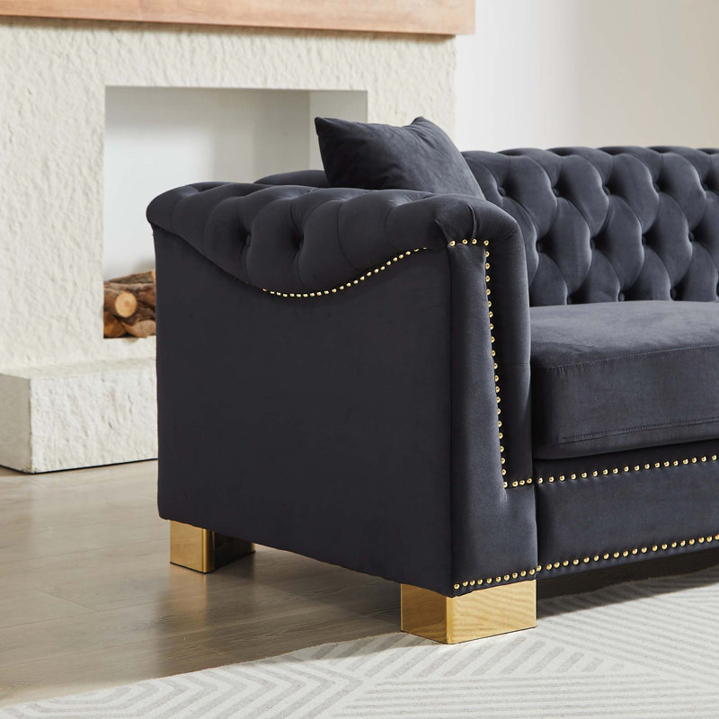 Canapé classique en velours Chesterfield