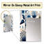 Nordic Blue Bloom Scandinavian Floral - Floral Mirror Wall Decor-700754295