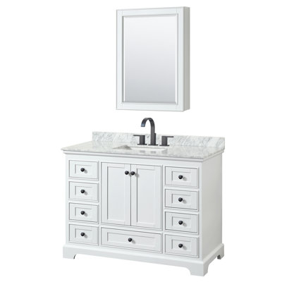 Ensemble de meuble-lavabo simple 48 "avec miroir Deborah