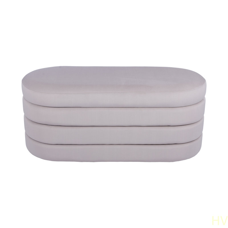 Banc avec rangement en velours