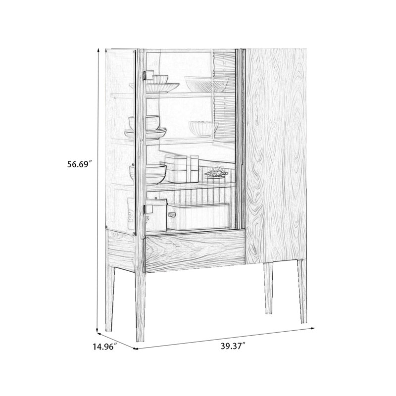 Black Solid wood Display Cases, Black
