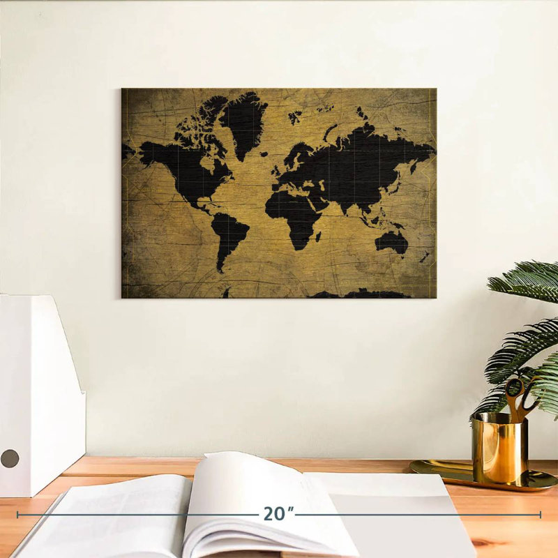 Carte du monde Aliaz, H 8 po x l 12 po