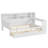 Full Size Wooden Daybed Storage Shelves Drawers Study Desk Multi Functional Bed Frame Antique White