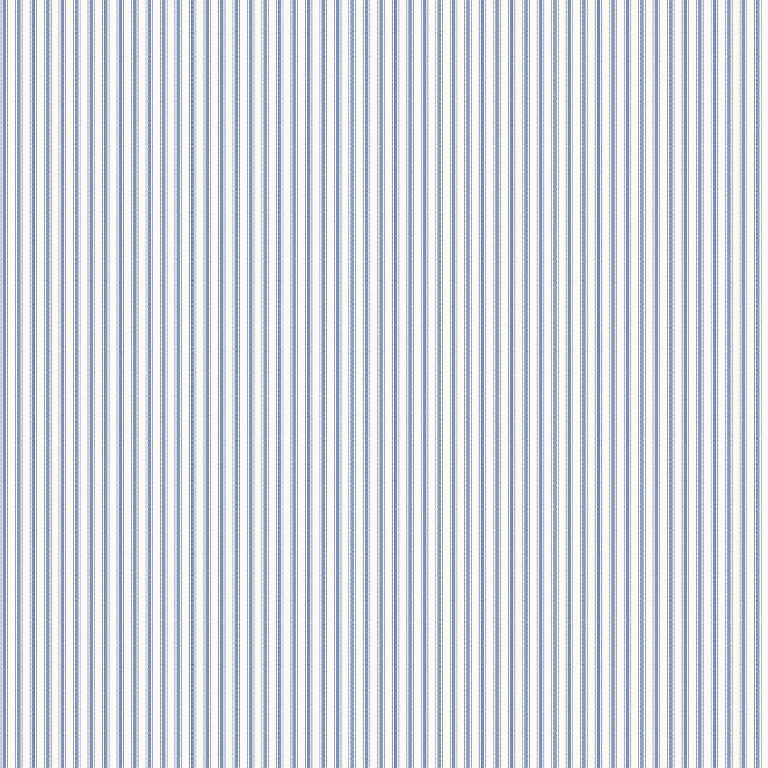 Smart Stripes 3 Ticking Stripe Wallpaper Roll, Blue/White