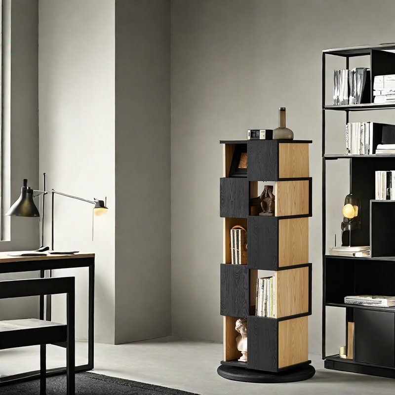 Armoire d'appoint rotative à lumière de luxe