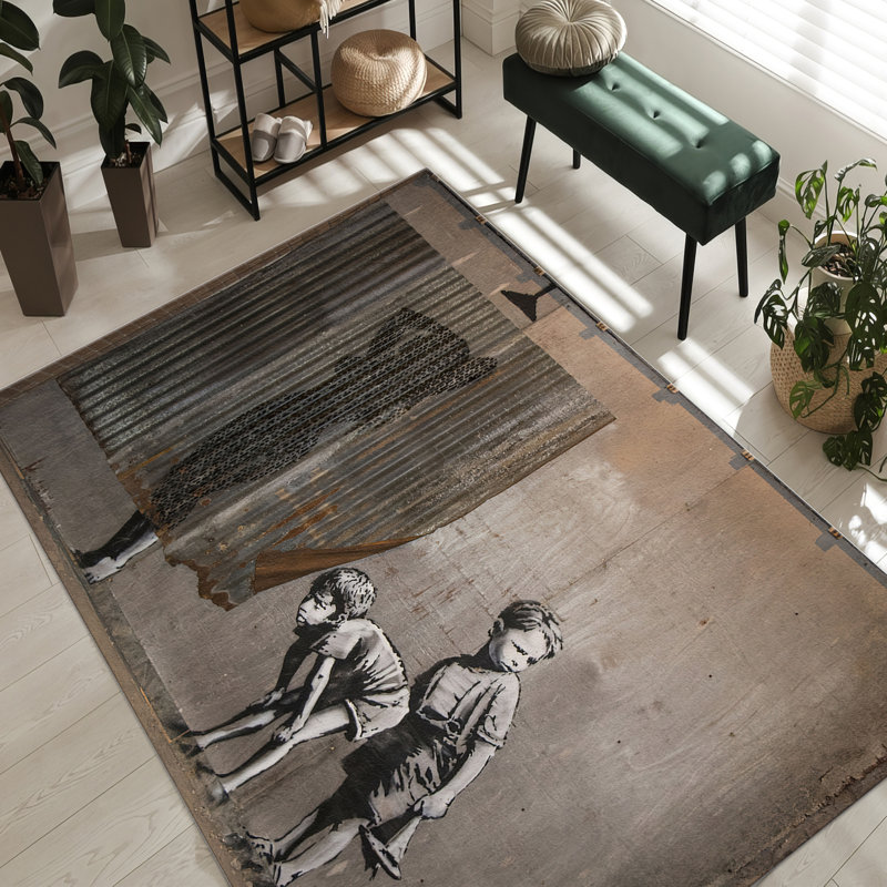 Floral Elegance Soft Non-Woven Printed Rug Featuring an Intricate Red and Gold Pattern for a Stylish Home Decor Addition