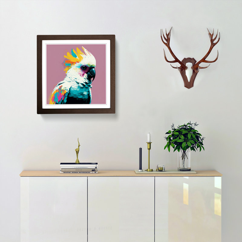 Cockatoo Pop Art - Framed Print, Walnut