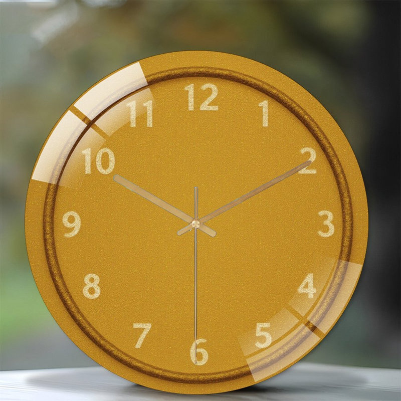 Horloge murale vide en verre 12 po