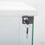Vitrine 64,7 po, 4 tablettes, blanc-130493898