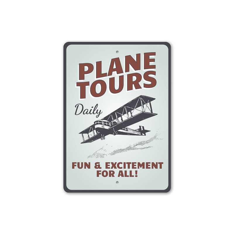 Plane Tours, H 14 po x l 10 po x P 0,04 po