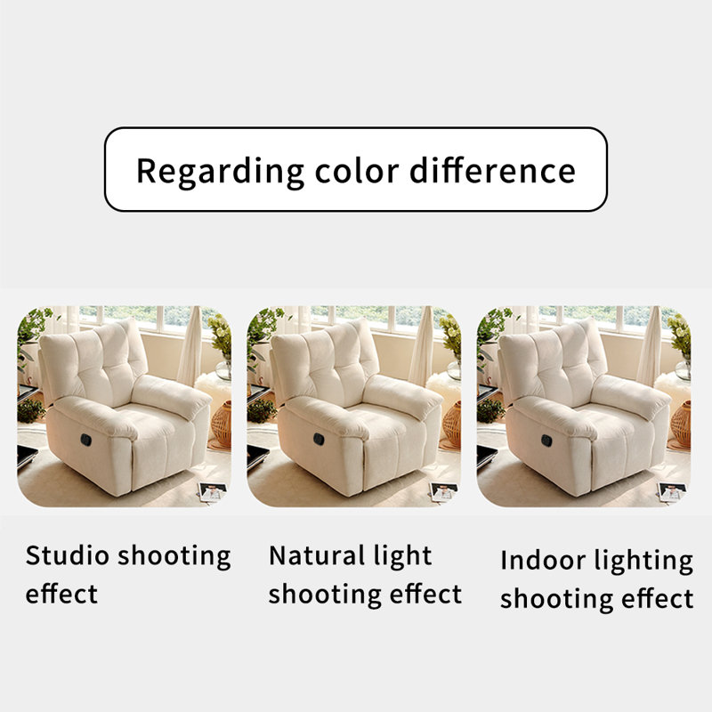 Fauteuil inclinable moderne et ergonomique avec pivot à 360 °, Beige