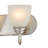  Mari 2-Light Indoor Brushed Nickel Bath or Vanity Light or Wall Mount with White Frosted Glass Bell Shades-1401699350