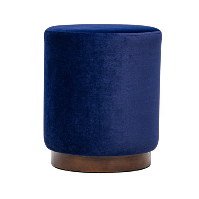 Bridgewater Pouf with Wooden Base