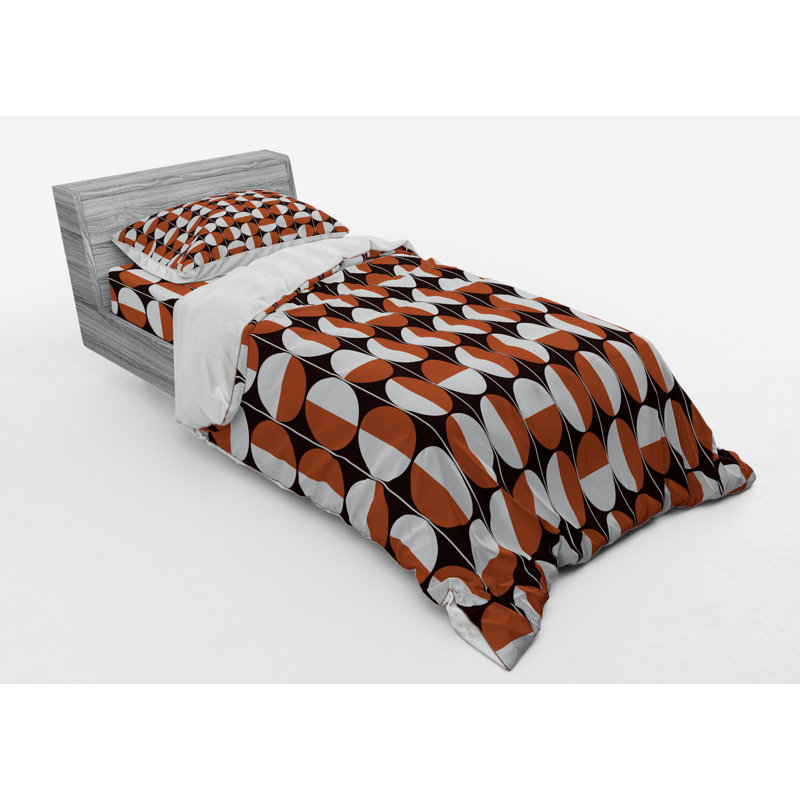 Modern & Contemporary Polyester Paisley Duvet Cover, Twin Duvet Cover + 2 Additional Pieces